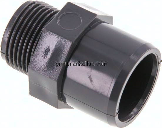 Klebe-Gewindenippel, PVC-U, 25x32mm (ixa)-G 3/4" AG