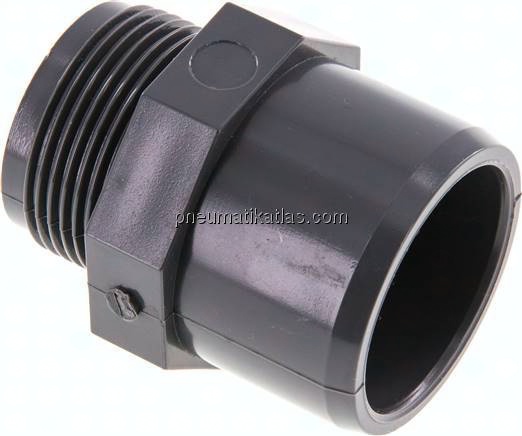 Klebe-Gewindenippel, PVC-U, 40x50mm (ixa)-G 1-1/4" AG