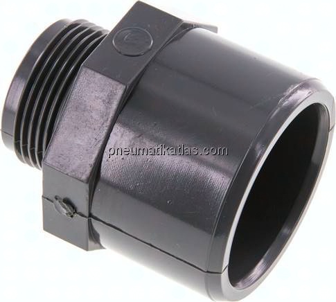 Klebe-Gewindenippel, PVC-U, 50x63mm (ixa)-G 1-1/4" AG