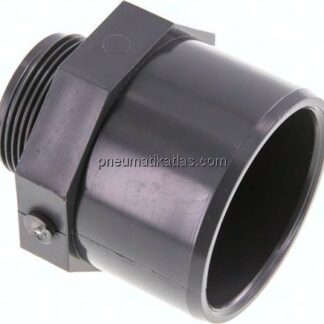 Klebe-Gewindenippel, PVC-U, 63x75mm (ixa)-G 1-1/2" AG