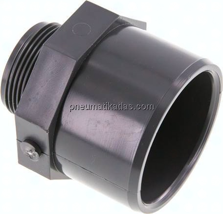 Klebe-Gewindenippel, PVC-U, 63x75mm (ixa)-G 1-1/2" AG
