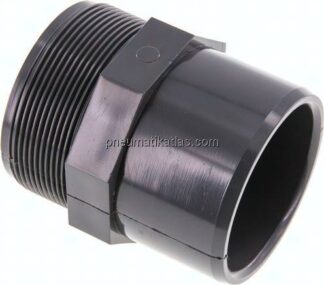 Klebe-Gewindenippel, PVC-U, 63x75mm (ixa)-G 2-1/2" AG