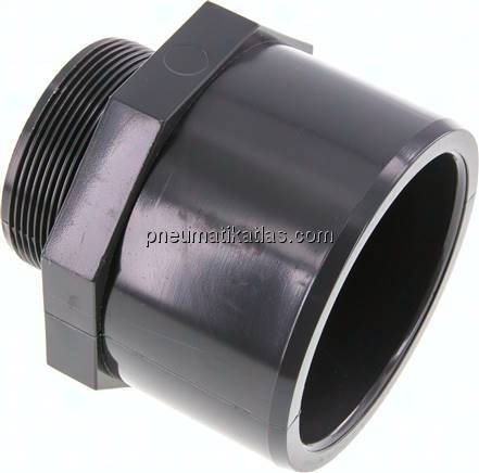 Klebe-Gewindenippel, PVC-U, 90x110mm (ixa)-G 2-1/2" AG
