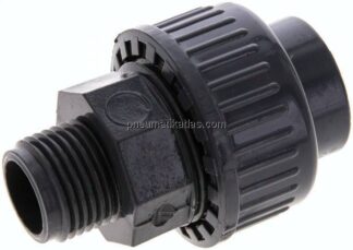 Klebe-/Gewindeverschraubung, PVC-U/ FKM, 20mmxG 1/2" AG
