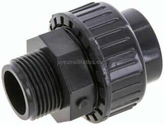 Klebe-/Gewindeverschraubung, PVC-U/ FKM, 32mmxG 1" AG