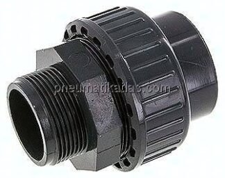 Klebe-/Gewindeverschraubung, PVC-U/ EPDM, 50mmxG 1-1/2" AG