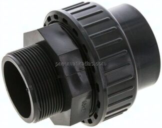 Klebe-/Gewindeverschraubung, PVC-U/ FKM, 63mmxG 2" AG