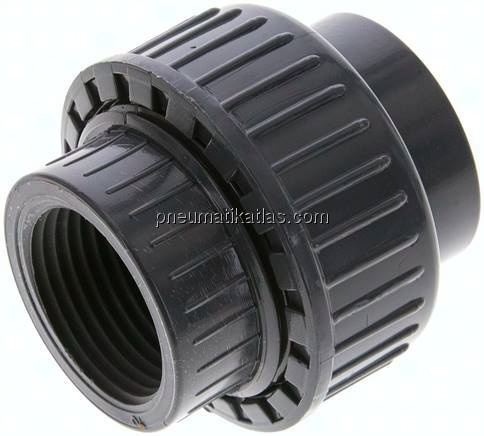 Gewindeverschraubung, PVC-U/ EPDM, Rp 1" IG