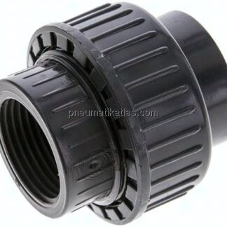 Gewindeverschraubung, PVC-U/ FKM, Rp 1" IG