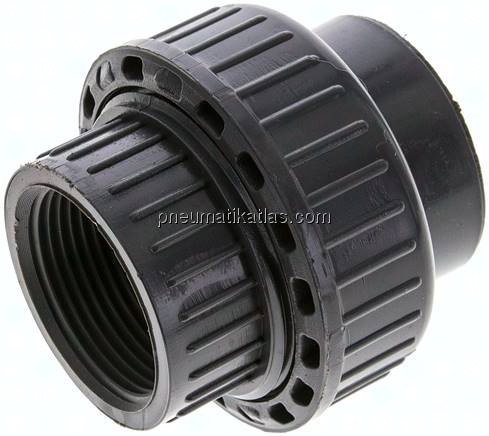 Gewindeverschraubung, PVC-U/ FKM, Rp 1-1/4" IG
