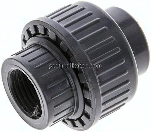 Gewindeverschraubung, PVC-U/ EPDM, Rp 1/2" IG