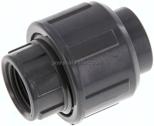 Klebe-/Gewindeverschraubung, PVC-U/ EPDM, 16mmxRp 3/8" IG