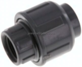 Klebe-/Gewindeverschraubung, PVC-U/ FKM, 16mmxRp 3/8" IG