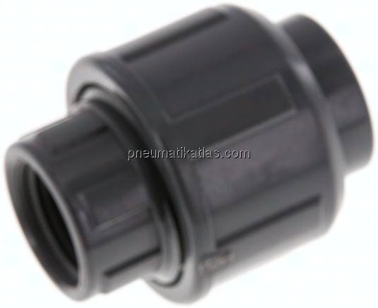 Klebe-/Gewindeverschraubung, PVC-U/ FKM, 16mmxRp 3/8" IG
