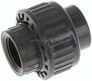 Klebe-/Gewindeverschraubung, PVC-U/ FKM, 20mmxRp 1/2" IG