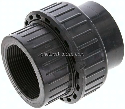 Gewindeverschraubung, PVC-U/ FKM, Rp 2" IG