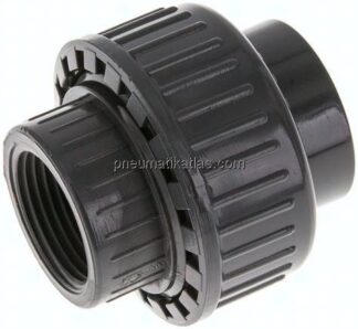 Klebe-/Gewindeverschraubung, PVC-U/ FKM, 25mmxRp 3/4" IG