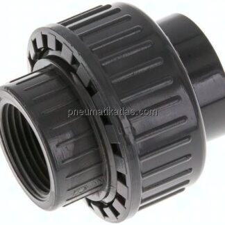 Klebe-/Gewindeverschraubung, PVC-U/ FKM, 25mmxRp 3/4" IG