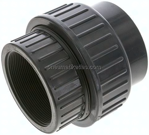 Gewindeverschraubung, PVC-U/ FKM, Rp 3" IG