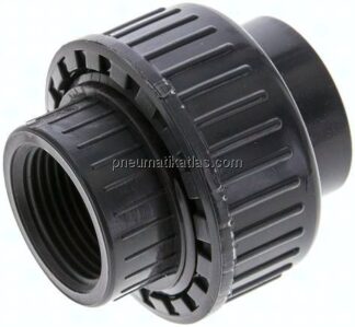 Gewindeverschraubung, PVC-U/ FKM, Rp 3/4" IG