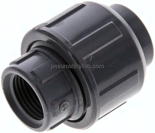 Gewindeverschraubung, PVC-U/ EPDM, Rp 3/8" IG