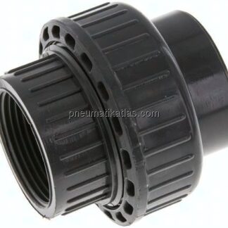 Klebe-/Gewindeverschraubung, PVC-U/ EPDM, 40mmxRp 1-1/4" IG
