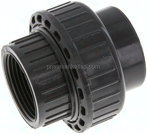 Klebe-/Gewindeverschraubung, PVC-U/ EPDM, 40mmxRp 1-1/4" IG