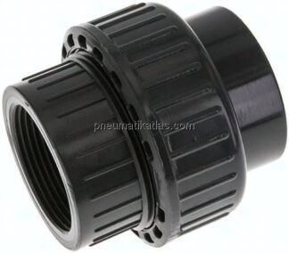 Klebe-/Gewindeverschraubung, PVC-U/ FKM, 50mmxRp 1-1/2" IG
