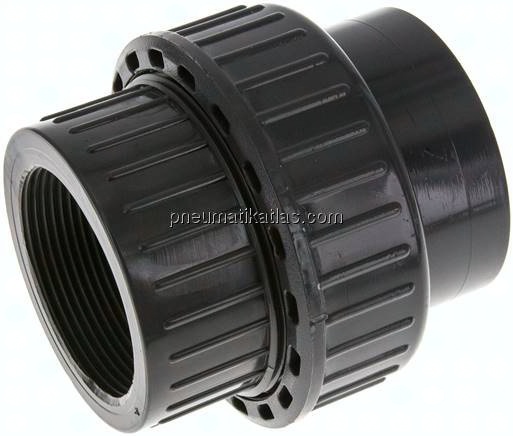 Klebe-/Gewindeverschraubung, PVC-U/ EPDM, 63mmxRp 2" IG