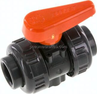 Klebemuffen-Kugelhahn, PVC-U / EPDM, 20mm (Industrieausf.)