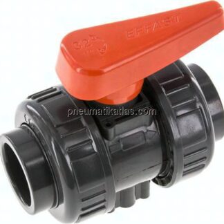 Klebemuffen-Kugelhahn, PVC-U / FKM, 32mm (Industrieausf.)