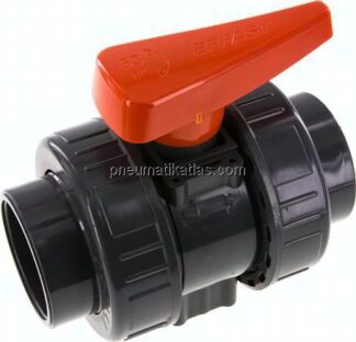 Klebemuffen-Kugelhahn, PVC-U / EPDM, 63mm (Industrieausf.)