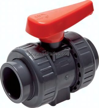 Klebemuffen-Kugelhahn, PVC-U / EPDM, 75mm (Industrieausf.)