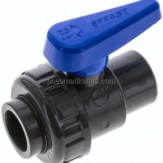 Einring-Klebemuffen-Kugelhahn, PVC-U, 25mm (Wasserausf.)