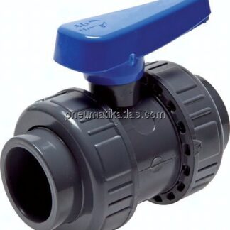 Klebemuffen-Kugelhahn, PVC-U / EPDM, 75mm (Wasserausf.)