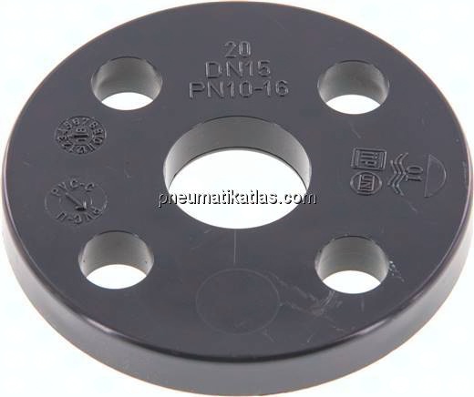 Losflansch DN15-PN16 (DIN), PVC-U, 20mm