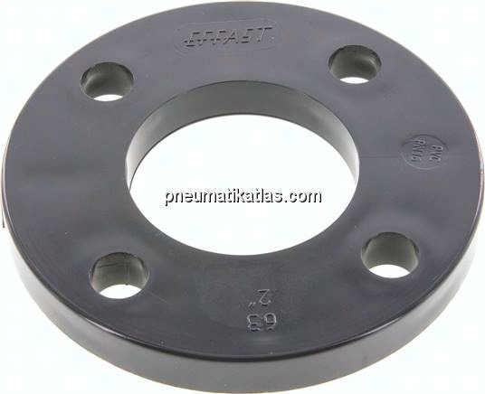 Losflansch DN50-PN16 (DIN/EN), PVC-U, 63mm