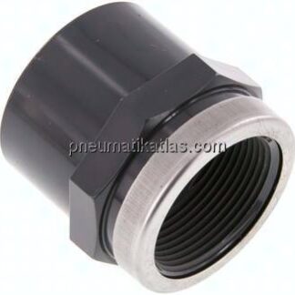 Klebe-Gewindemuffe, PVC-U, 50mmxRp 1-1/2" IG