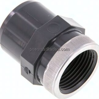 Klebe-Übergangsmuffennippel, PVC-U, 40mmxRp 1" IG
