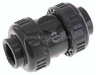 Klebemuffen-Rückschlagventil, PVC-U / FKM, 20mm