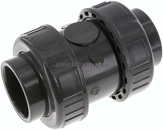 Klebemuffen-Rückschlagventil, PVC-U / EPDM, 50mm