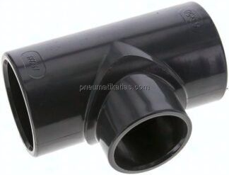 Klebemuffen-T-Stück, reduziert, PVC-U, 63x50x63mm