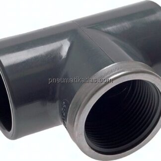 Klebe-Gewinde-T-Stück, PVC-U, 110mmxRp 4" IGx110mm