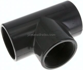 Klebe-Gewinde-T-Stück, PVC-U, 75mmxRp 2-1/2" IGx75mm