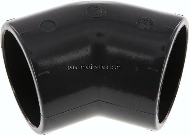 45°-Klebemuffen-Winkel, PVC-U, 63mm