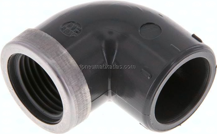 90°-Klebe-Gewindewinkel, PVC-U, 20mmxRp 1/2" IG