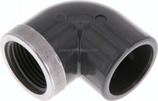 90°-Klebe-Gewindewinkel, PVC-U, 32mmxRp 1" IG