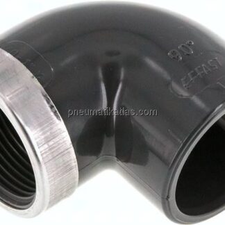 90°-Klebe-Gewindewinkel, PVC-U, 40mmxRp 1-1/4" IG