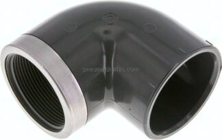 90°-Klebe-Gewindewinkel, PVC-U, 63mmxRp 2" IG