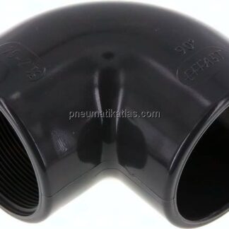 90°-Klebe-Gewindewinkel, PVC-U, 75mmxRp 2-1/2" IG